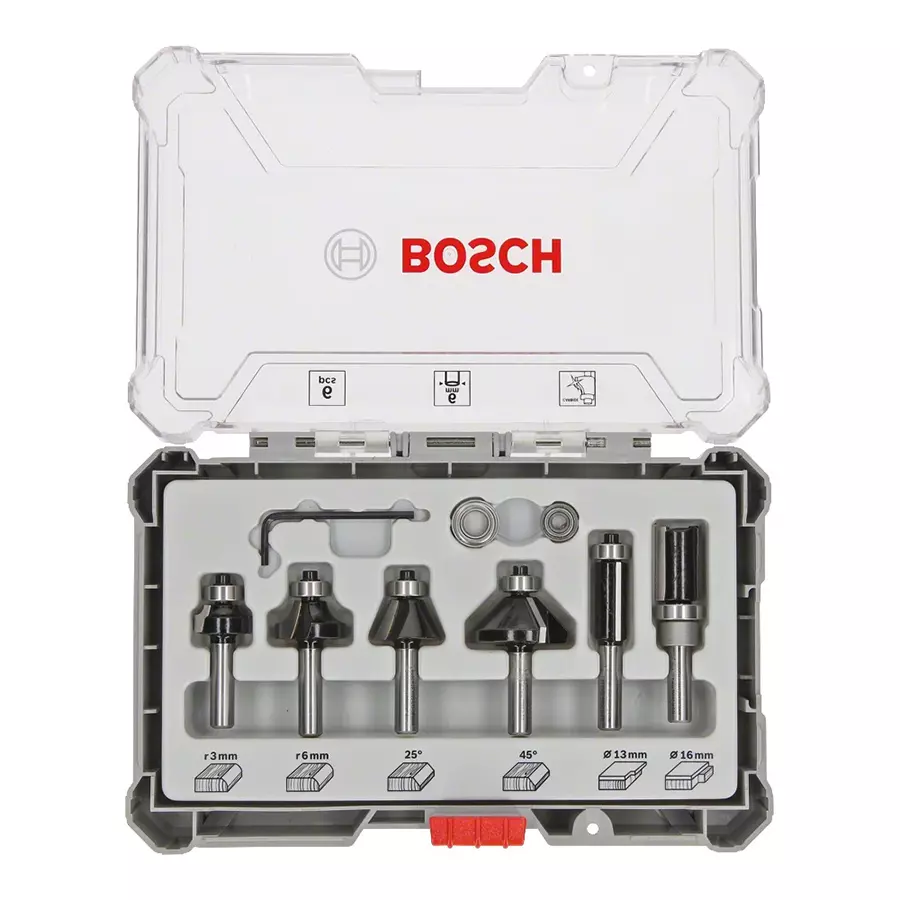 Trim And Edging Router Bit Set Carbide 6pcs