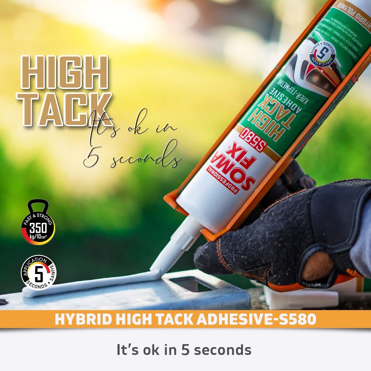 S580 High Tack adhesive sealant 290ml